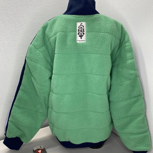 FP Movement by Free People Pippa Sherpa Scrunchy Jacket Green Size M | Full Zip - Picture 9 of 12